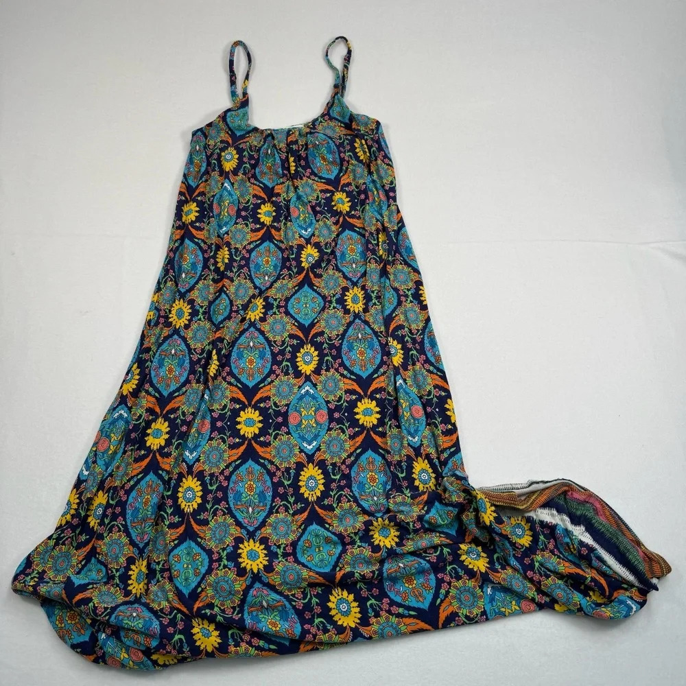 Beacan Cove Sleeveless Maxi Dress Womens Size S Multi Colored Print